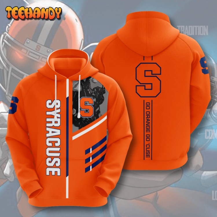 Syracuse Orange American Football 3D Printed Hoodie Zipper Hoodie