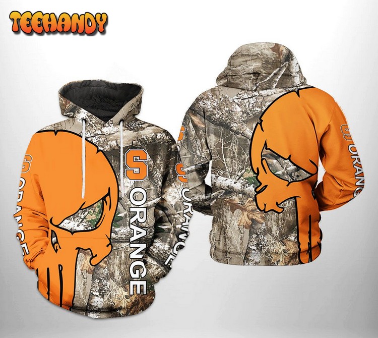 Syracuse Orange NCAA Camo Veteran Hunting 3D Printed Hoodie