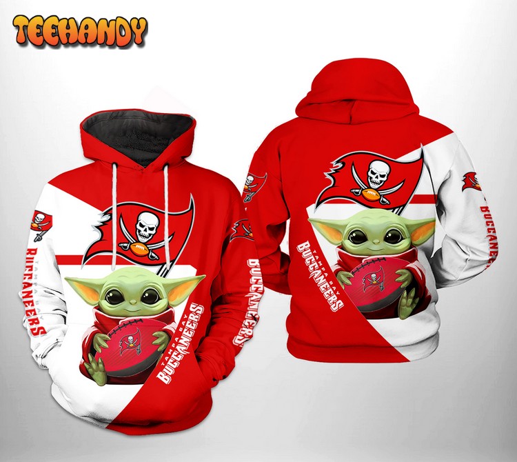 Tampa Bay Buccaneers NFL Baby Yoda Team 3D Printed Hoodie