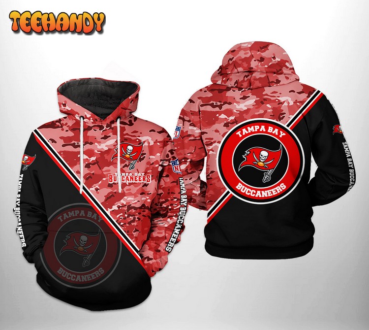 Tampa Bay Buccaneers NFL Camo Team 3D Printed Hoodie