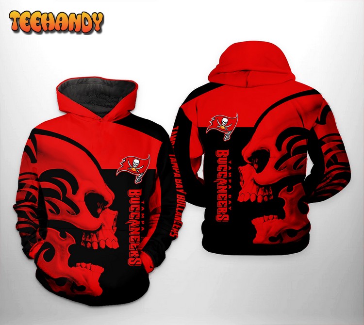 Tampa Bay Buccaneers NFL Skull 3D Printed Hoodie Zipper Hoodie