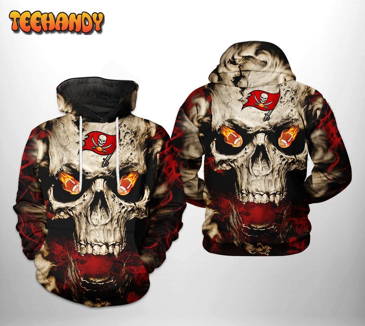 Tampa Bay Buccaneers NFL Skull Team 3D Printed Hoodie