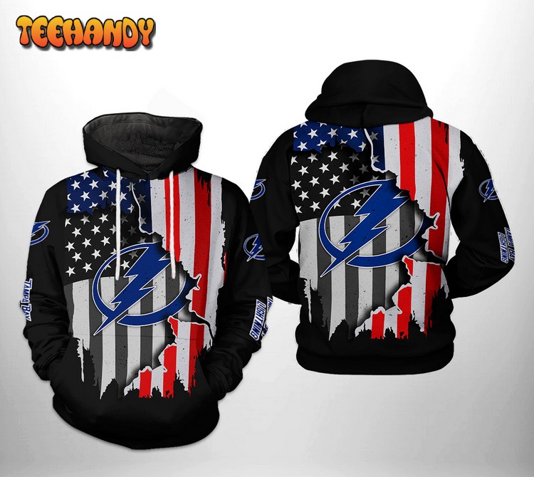 Tampa Bay Lightning NHL US FLag Team 3D Printed Hoodie