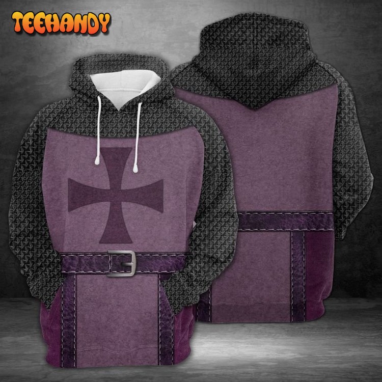 Temple Knight 3D Printed Hoodie Zipper Hoodie