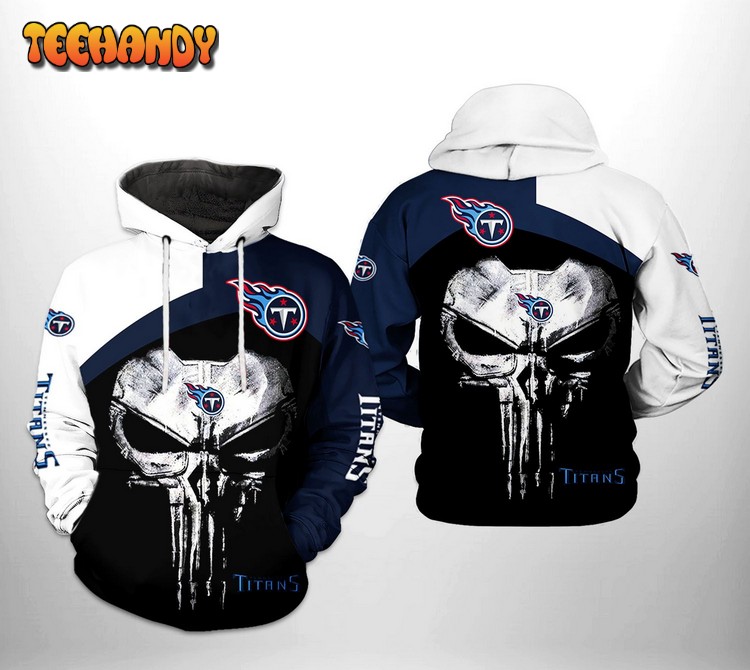 Tennessee Titans NFL Skull Punisher Team 3D Printed Hoodie