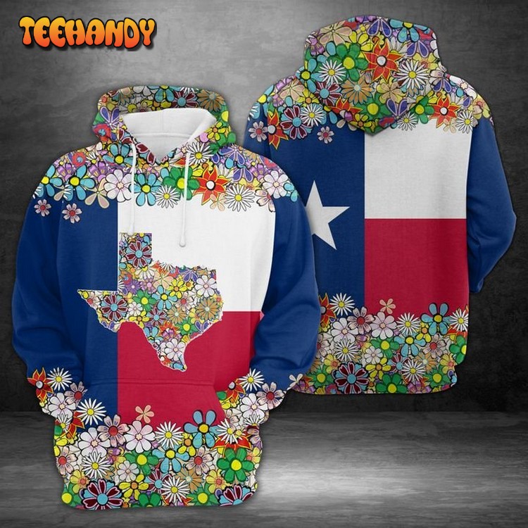 Texas Flower 3D Printed Hoodie Zipper Hoodie