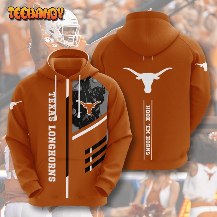 Texas Longhorns American Football 3D Printed Hoodie Zipper Hoodie