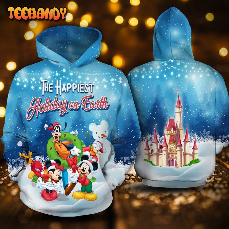 The Happiest Holiday On Earth Mickey And Friends 3D Hoodie