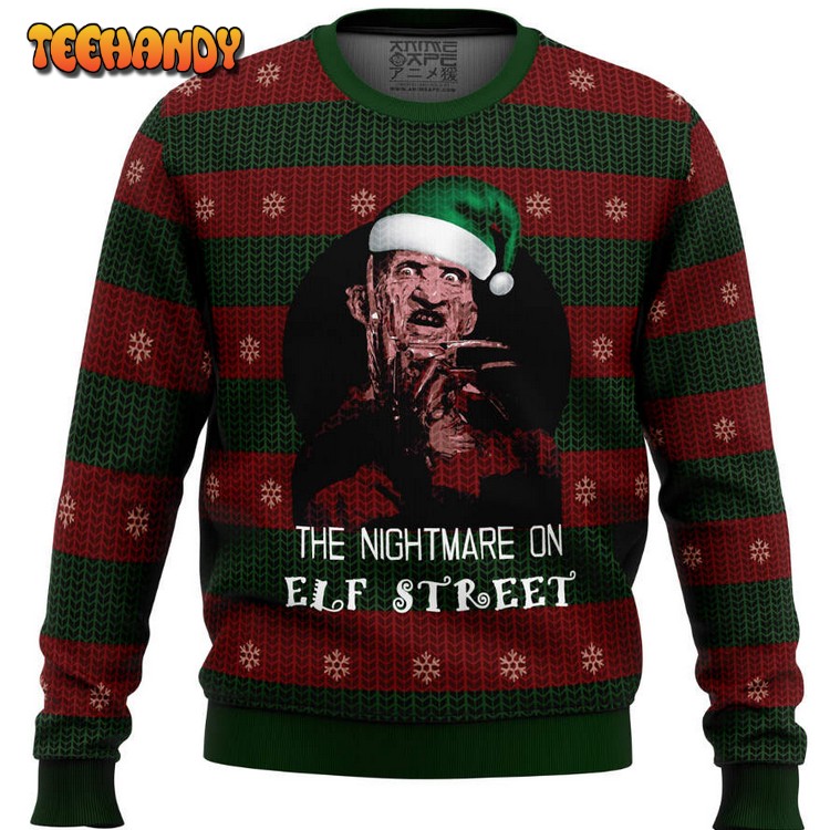 The Nightmare On Elf Street Freddy Krueger Ugly Christmas Sweater