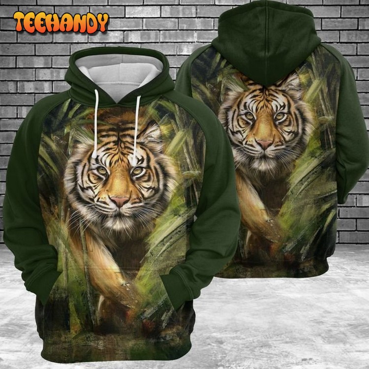 Tiger So Cool 3D Printed Hoodie Zipper Hoodie