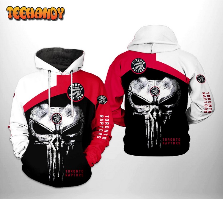 Toronto Raptors NBA Skull Punisher Team 3D Printed Hoodie