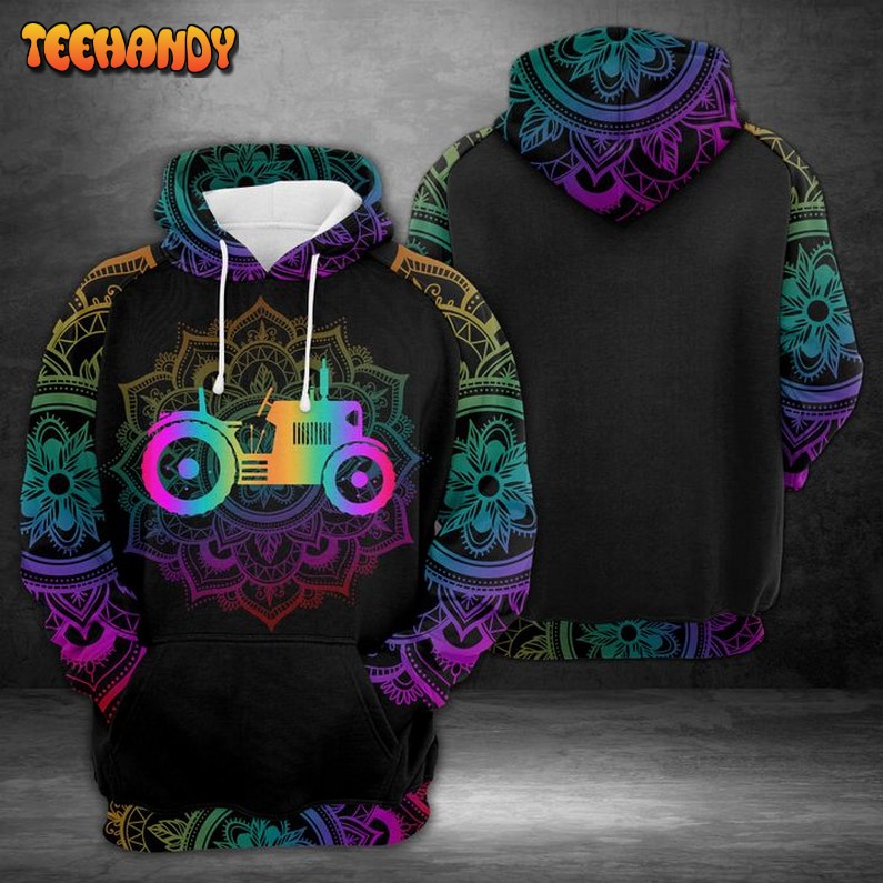 Tractor 3D Printed Hoodie Zipper Hoodie