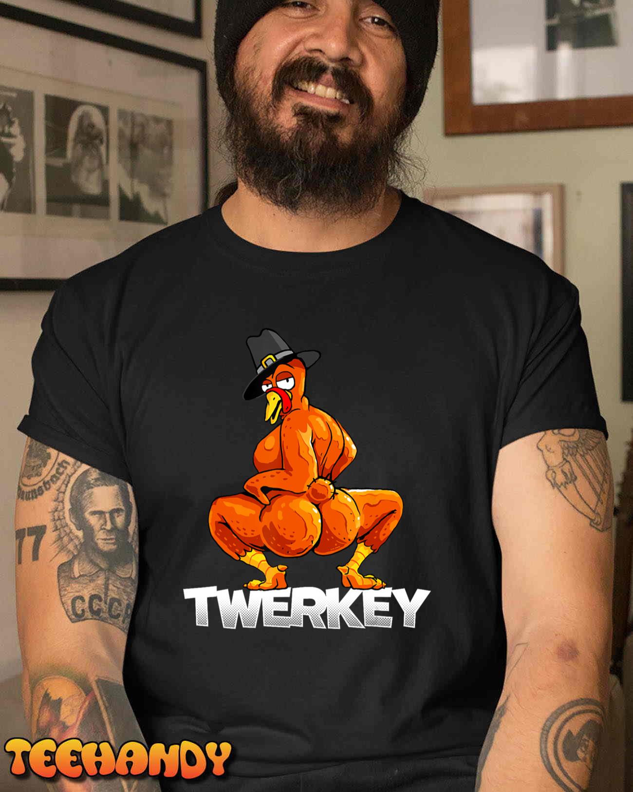 Twerkey Twerking Turkey Pilgrim Thanksgiving Twerk Turkey T-Shirt