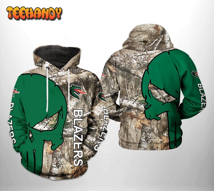 UAB Blazers NCAA Camo Veteran Hunting 3D Printed Hoodie