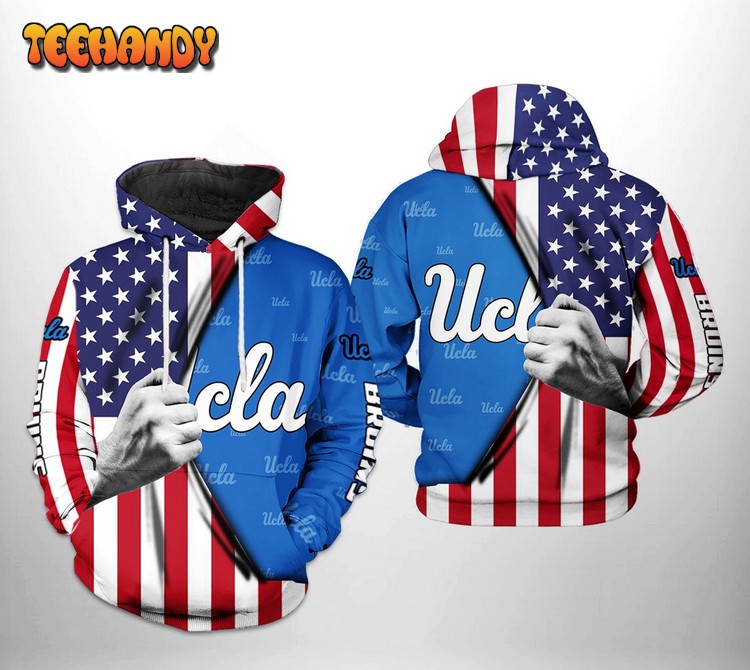 Ucla Bruins NCAA US Flag 3D Printed Hoodie Zipper Hoodie