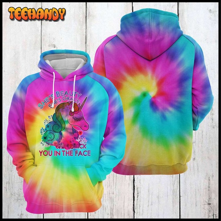 Unicorn Beauty 3D Printed Hoodie Zipper Hoodie