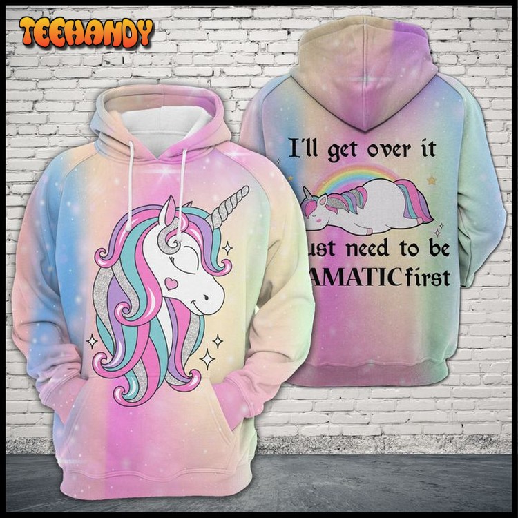 Unicorn Drama 3D Printed Hoodie Zipper Hoodie