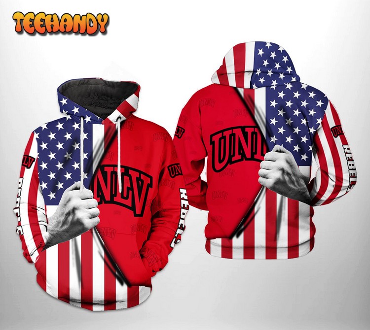 UNLV Rebels NCAA US Flag 3D Printed Hoodie Zipper Hoodie