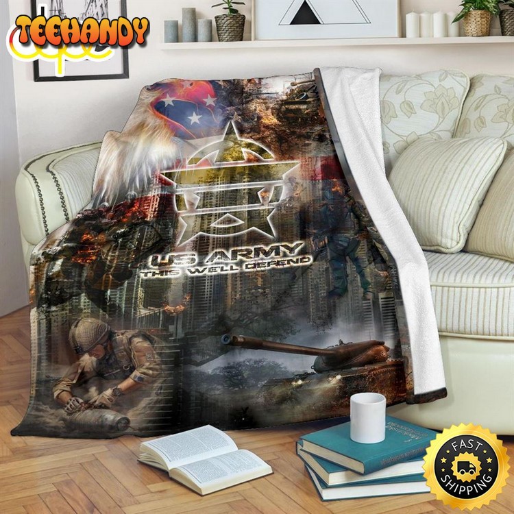 Us Army This We Will Defend Fleece Throw Blanket