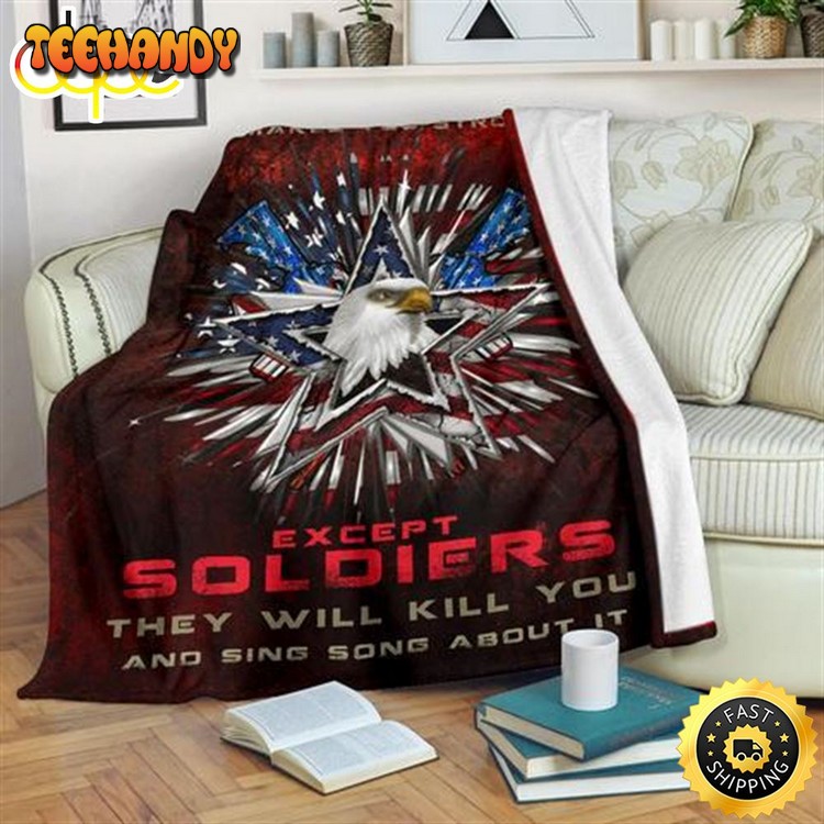 Us Army You Makes You Stronger Fleece Throw Blanket