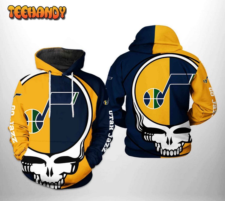 Utah Jazz NBA Grateful Dead 3D Printed Hoodie Zipper Hoodie