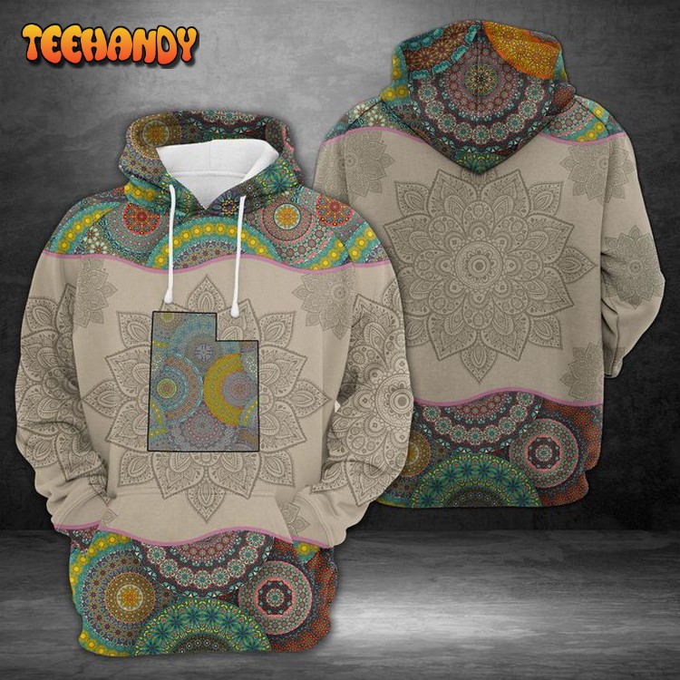 Utah Mandala 3D Printed Hoodie Zipper Hoodie