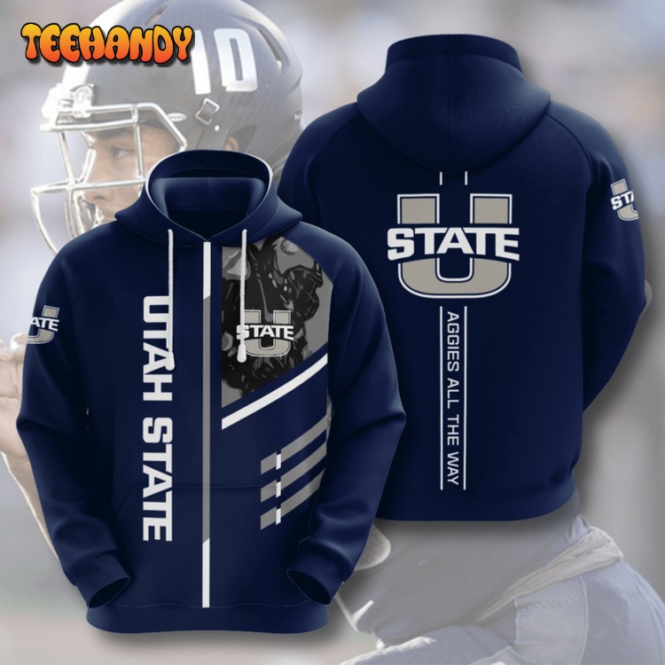 Utah State Aggies American Football 3D Printed Hoodie