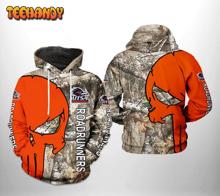 UTSA Roadrunners NCAA Camo Veteran Hunting 3D Printed Hoodie