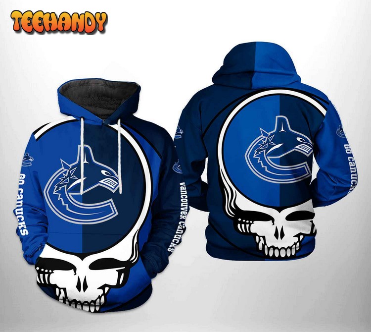 Vancouver Canucks NHL Grateful Dead 3D Printed Hoodie Zipper Hoodie