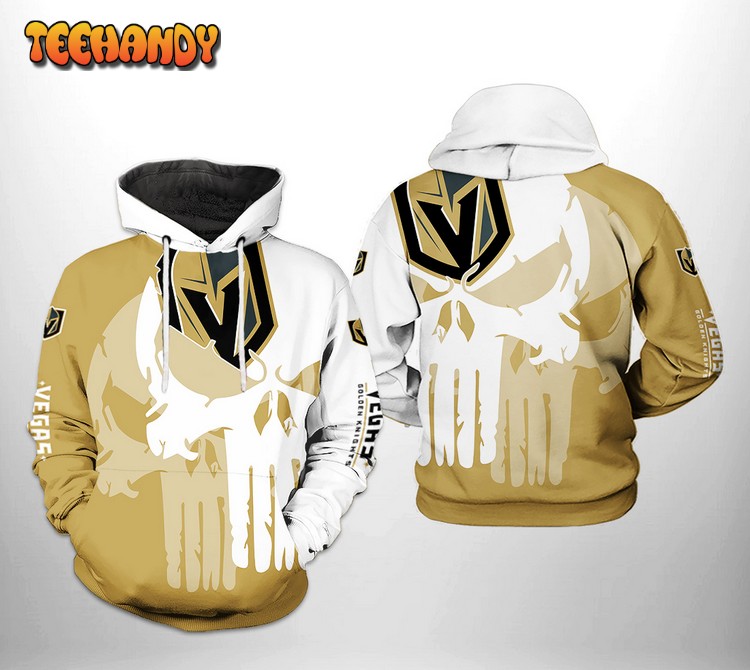 Vegas Golden Knights NHL Team Skull 3D Printed Hoodie Zipper Hoodie