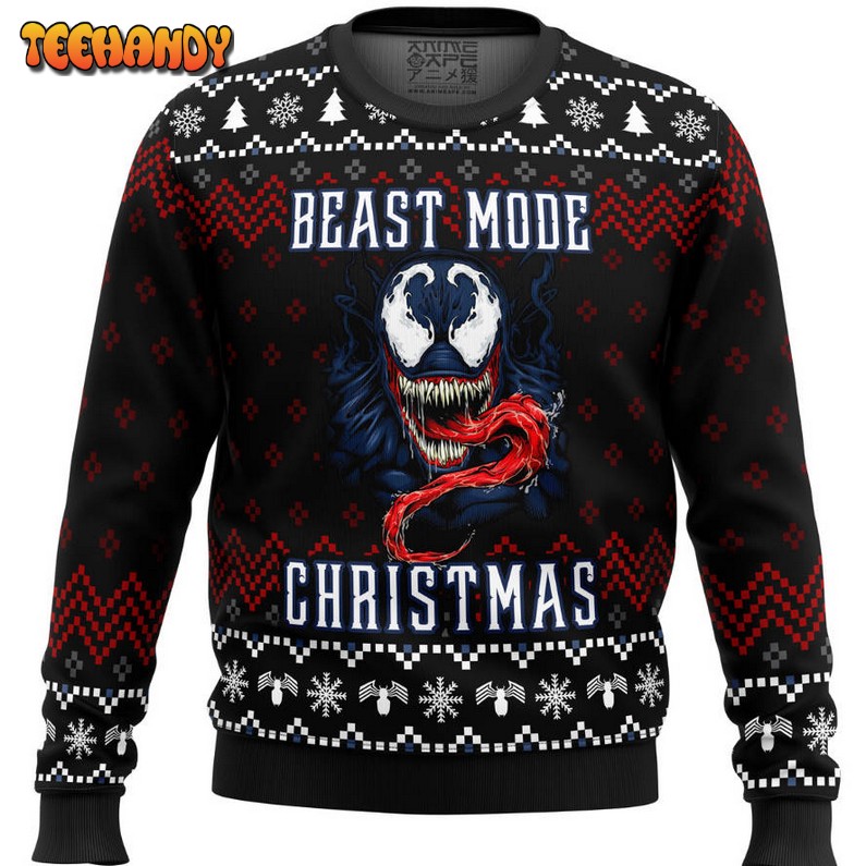 Venom Beast Mode Christmas Ugly Christmas Sweater