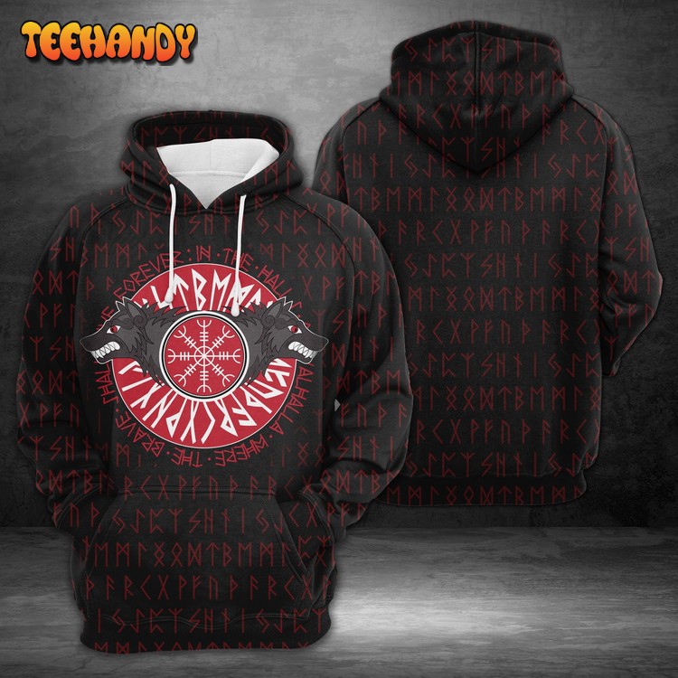 Viking Wolves 3D Printed Hoodie Zipper Hoodie