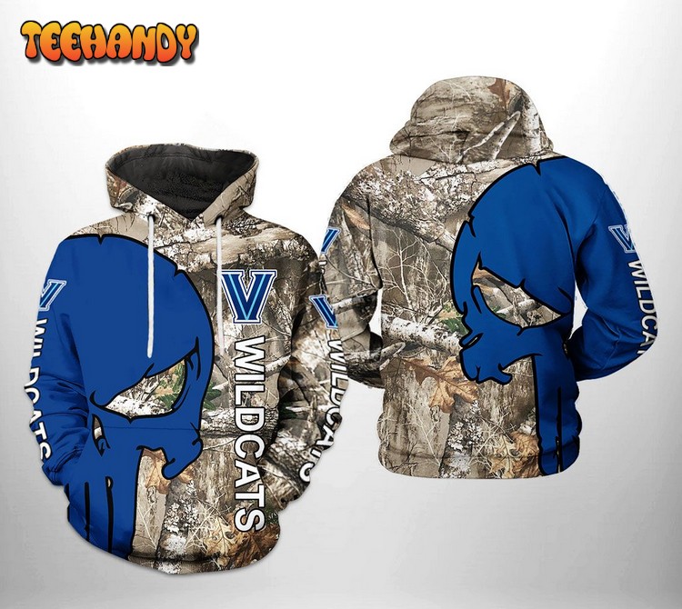 Villanova Wildcats NCAA Camo Veteran Hunting 3D Printed Hoodie