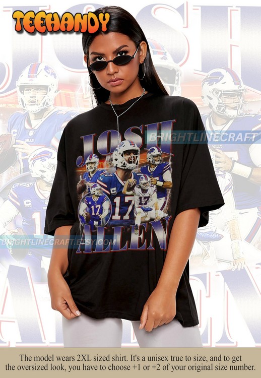 Vintage Josh Allen Football 90s Graphic Vintage Bootleg T Shirt Sweatshirt