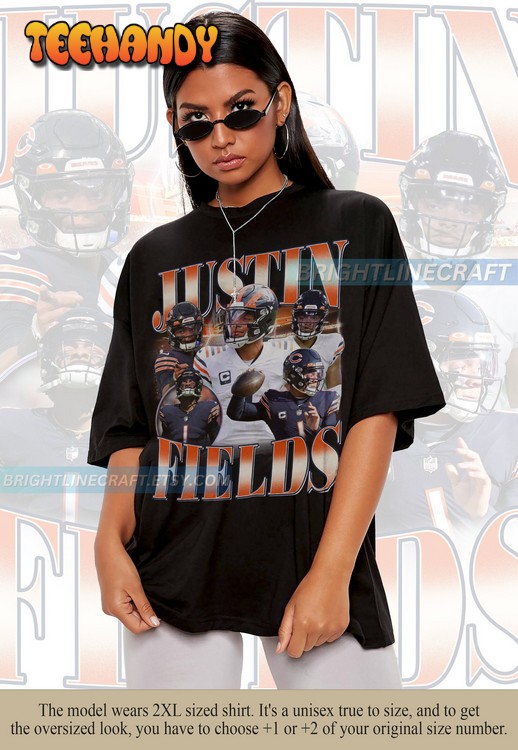 Vintage Justin Fields Graphic Vintage Bootleg T Shirt Sweatshirt