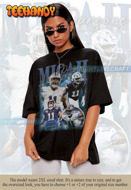 Vintage Micah Parsons Football 90s Graphic Bootleg T Shirt Sweatshirt