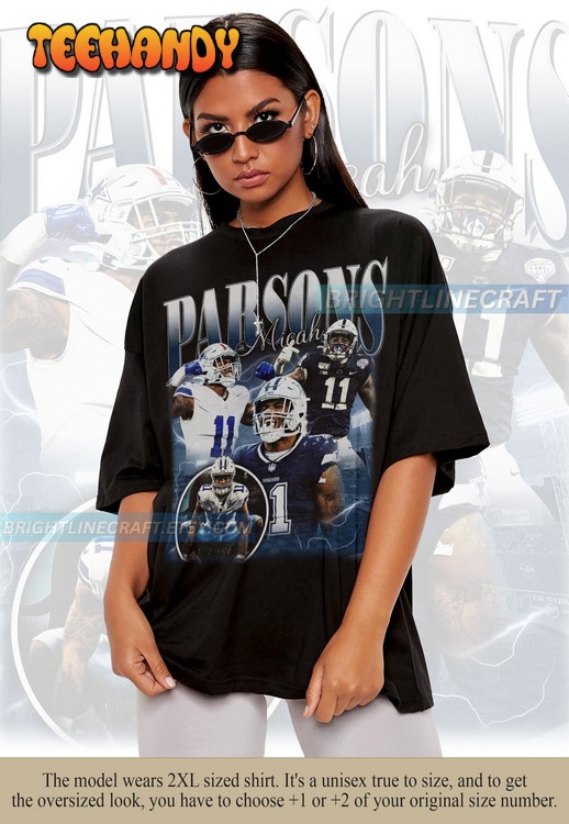 Vintage Micah Parsons shirt, Football 90s Graphic Bootleg T Shirt Sweatshirt