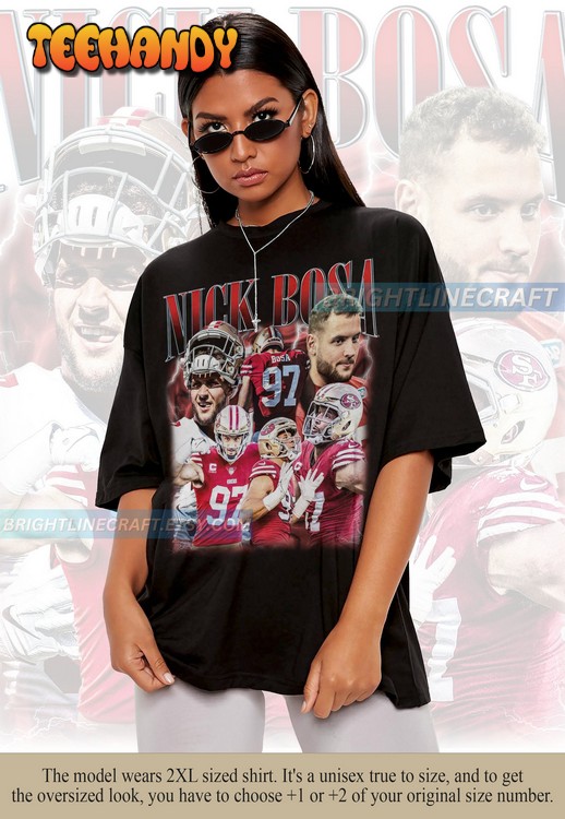 Vintage Nick Bosa 90s Graphic Bootleg T Shirt Sweatshirt