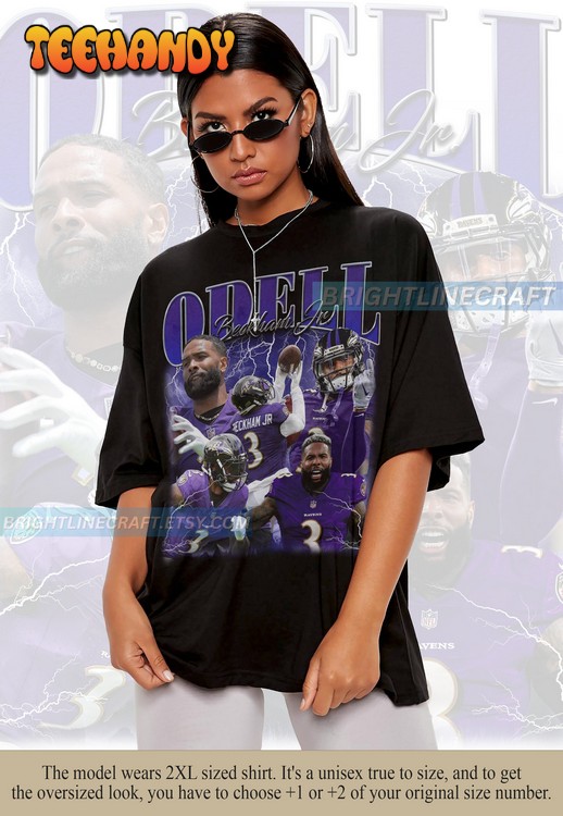 Vintage Odell Beckham Jr Shirt, Football 90s Graphic Bootleg T Shirt Sweatshirt