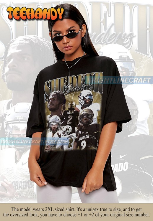 Vintage Shedeur Sanders Shirt, Football 90s Graphic Bootleg T Shirt Sweatshirt