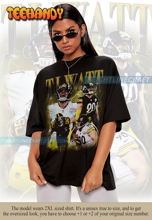 Vintage TJ Watt Shirt, Football 90s Graphic Bootleg T Shirt Sweatshirt