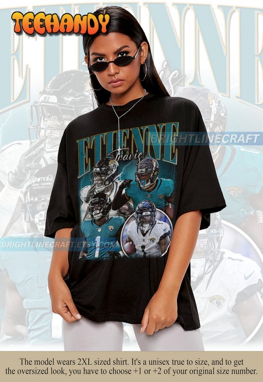 Vintage Travis Etienne Shirt, Football 90s Graphic Bootleg T Shirt Sweatshirt