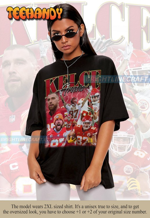 Vintage Travis Kelce Shirt, Football 90s Graphic Bootleg T Shirt Sweatshirt