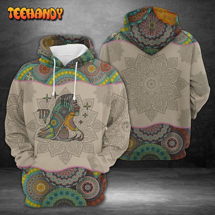 Virgo Horoscope Mandala 3D Printed Hoodie Zipper Hoodie