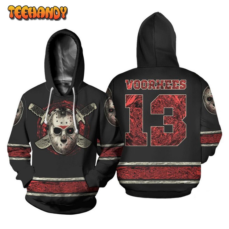 Voorhees 13 Sublimation 3D Printed Hoodie Zipper Hoodie