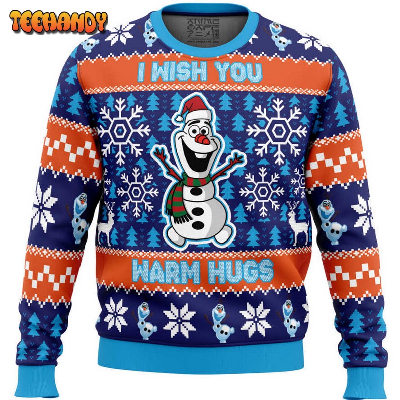 Warm Hugs Frozen Ugly Christmas Sweater