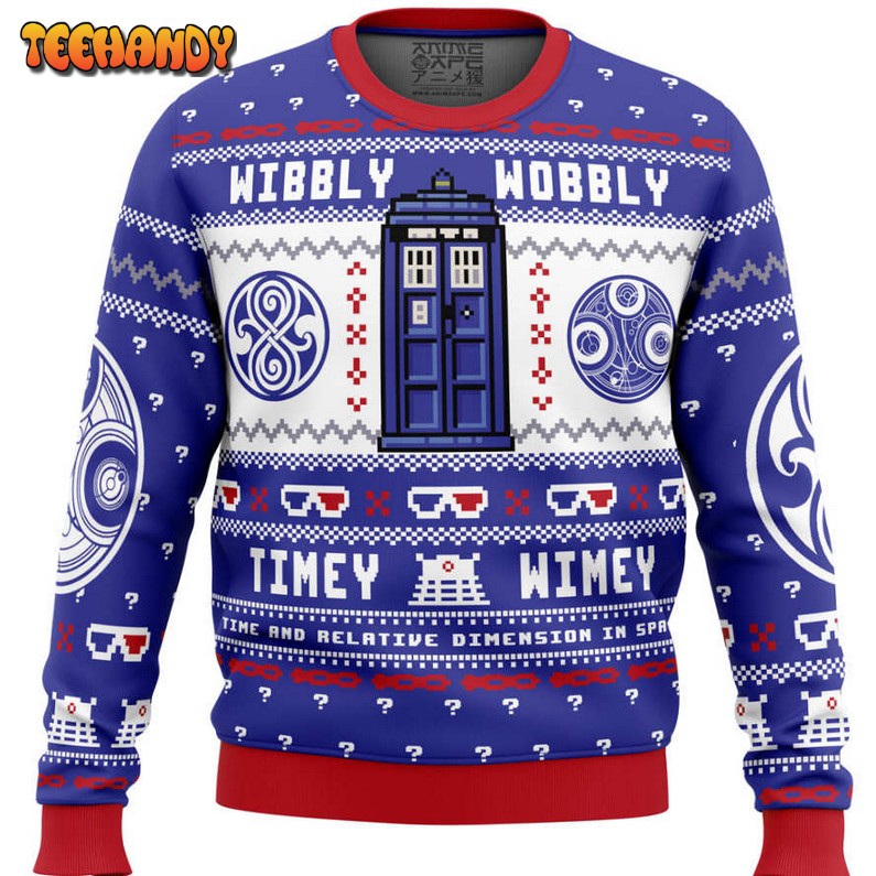 Wibbly Wobbly Doctor Who Ugly Christmas Sweater