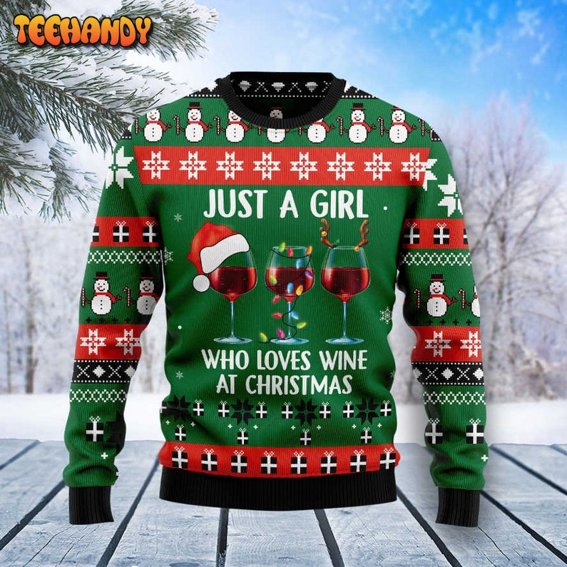 Wine Xmas Ugly Christmas Sweater, All Over Print Sweatshirt