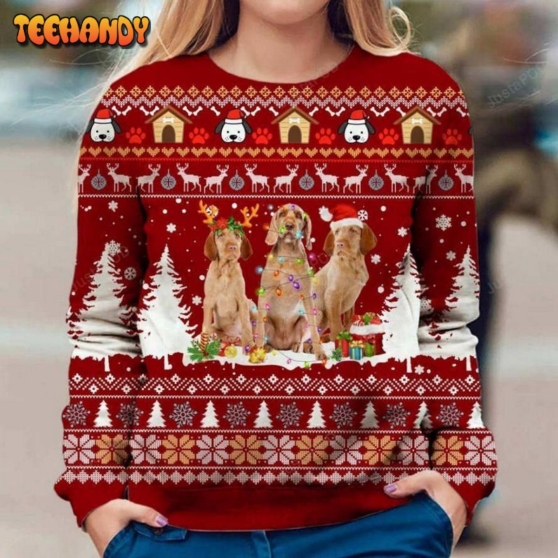 Wirehaired Vizsla Dog Ugly Christmas Sweater