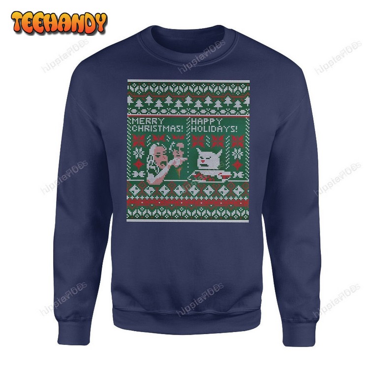 Woman Yelling At Cat Meme Ugly Sweater